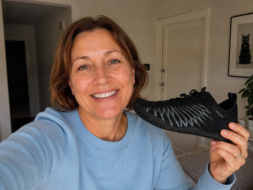 Customer wearing Halden shoes